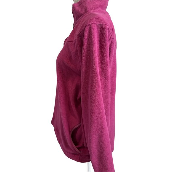 Reebok Womens Fleece Pullover High Collard Top Size L Pink - Picture 5 of 11
